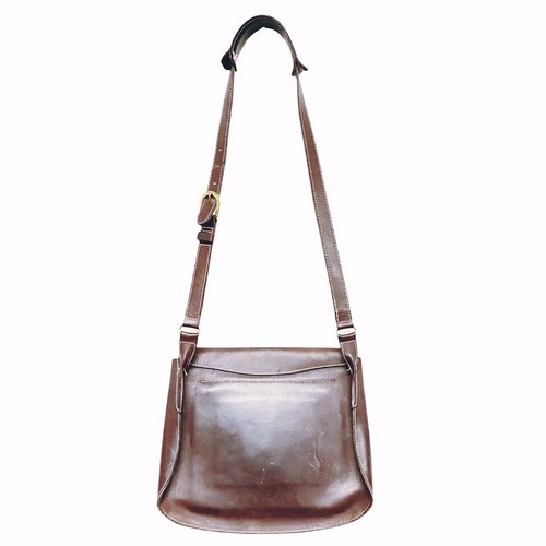 Vintage Colin Stuart Brown Leather Flap Satchel Crossbody Bag - Picture 4 of 6