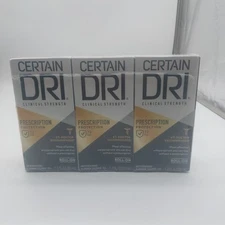 Certain Dri Roll On Antiperspirant Clinical Strength, 1.2 FL OZ, Lot Of 3
