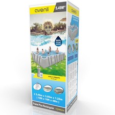 Pool Komplettset 549x305x122cm Framepool Gartenpool Aufstellpool Leiter Filter