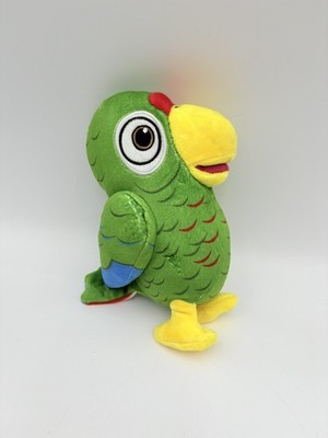 Puerto Rico Flag Patch Plush Green Bird Parrot Yunque Boriqua Stuffed Toy 8''