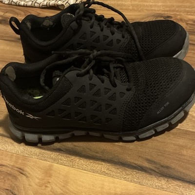 Reebok SubLite Steel Toe Low Top Work Sneaker Black Lace Up RB4041