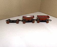 1930s-1940s Tootsietoy Metal Side-Dump Trailers Set – Made in USA – 3 Pieces