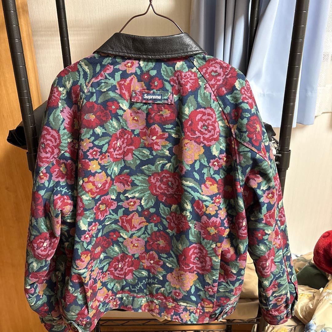 Supreme Flower Pattern Leather Jacket S Multi Col… - image 3