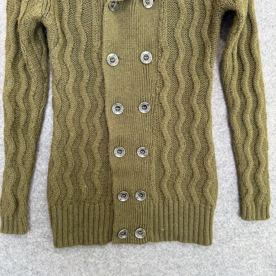 Cardigã suéter feminino Diesel alpaca mistura de lã malha cabo XS robusto - Imagem 4 de 4