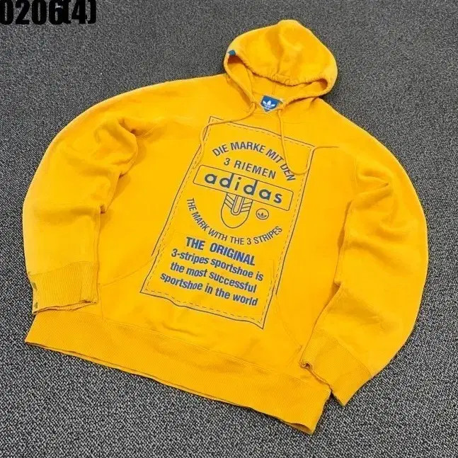 Adidas Originals Yellow Hoodie 0206 (Size 105) thumbnail 5