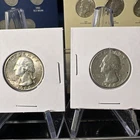 1964 US Washington Silver Quarters (2) - 25C - 90% Silver Coin - Circulated