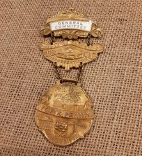 Antique 1917 Badge Pin Odd Fellows Grand Lodge ~York, Pennsylvania Convention