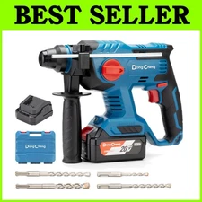 Brushless SDS-Plus Hammer Drill, 20V Max, 4.0Ah Battery