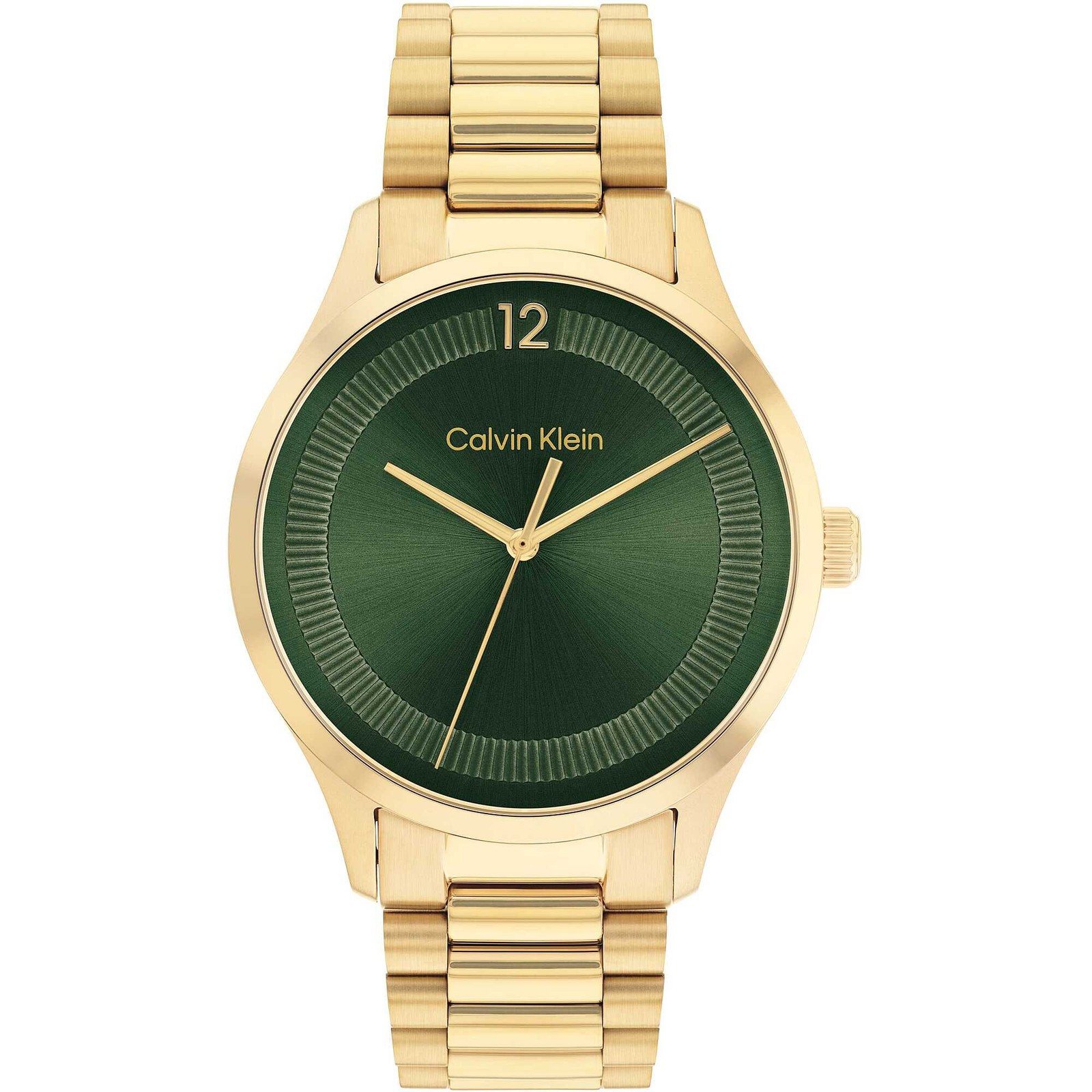 Mens Wristwatch CK CALVIN KLEIN ICONIC 25200229 Stainless Steel Golden Green