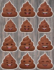Poop Emoji Die Cut Vinyl Stickers Set Notebook Laptop Waterbottle
