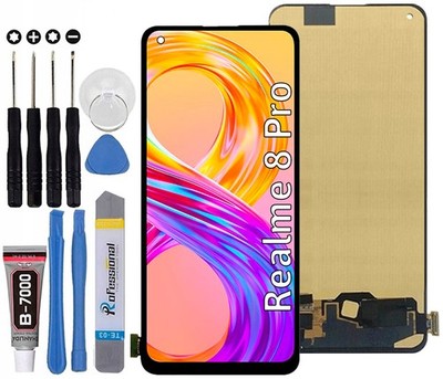 Für Oppo Realme 8 Pro LCD Bildschirm Display Touchscreen Schwarz Incell