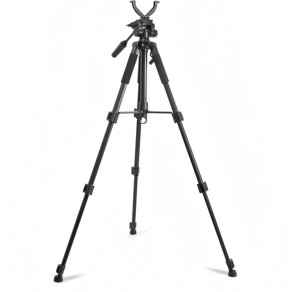 Adjustable lightweight rifle tripod for hunting, shooting, and outdoor use. - Image 3 of 4