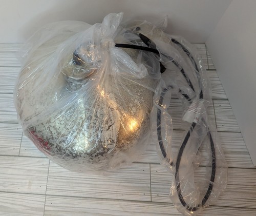 River Of Goods Basil Silver Metal Bowl-Shaped Marble Pendant Lamp Champagne 11" - Picture 9 of 13