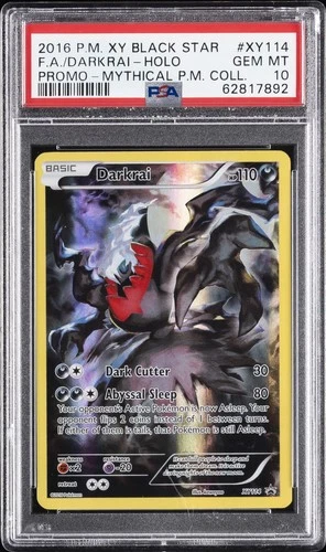 2016 POKEMON XY BLACK STAR PROMO #XY114 FULL ART/DARKRAI PSA 10