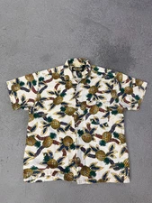 Vintage PCB Pacific Coast Highway Pineapple Print Hawaiian Shirt Men's Large