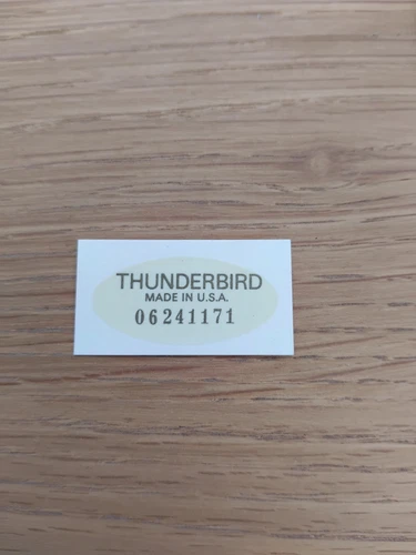 Gibson Thunderbird Label Headstock decal NOS Genuine Original Not Reproduction 