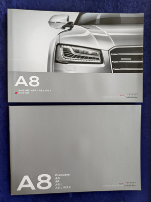 AUDI A8 S8 D4/4H 3.0 TFSI quattro - W12 6.3 FSI quattro Prospekt 4.2015 + Preise