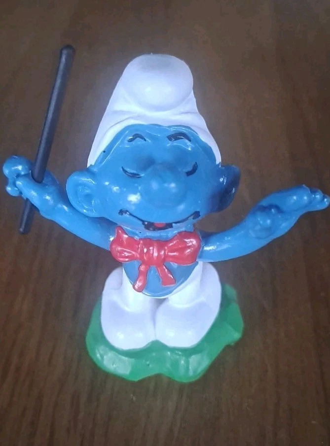 Schlumpf Figur Dirigent 1980 Schleich Peyo - Bild 2 von 4