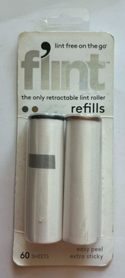 Flint Refills Easy Peel Extra Sticky Lint Free on the Go 60 Sheets