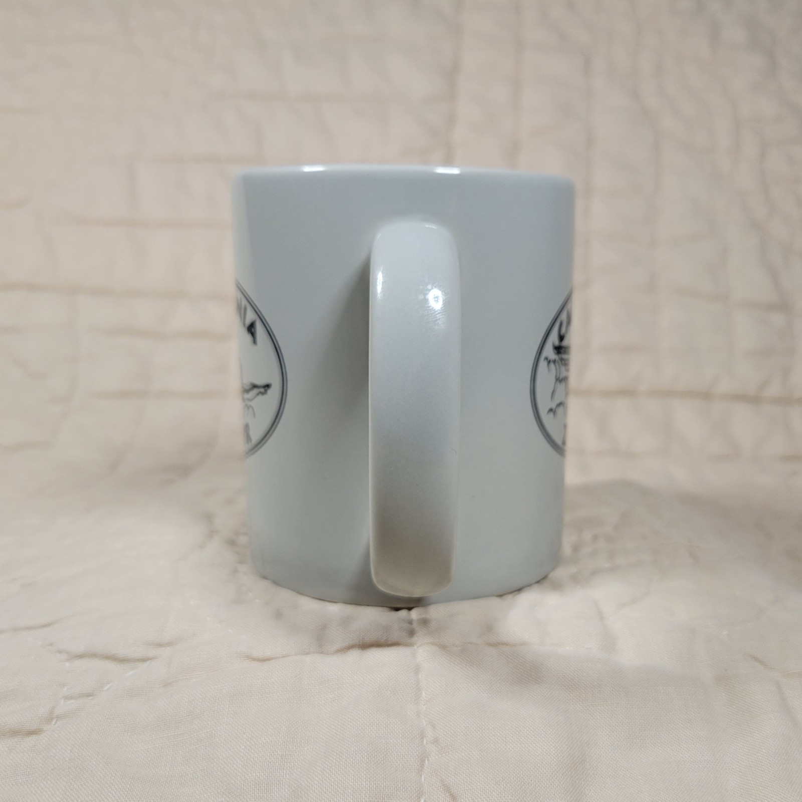 California Zephyr Gray Coffee Mug Railroad Train Oval Logo M Ware Brand Vtg