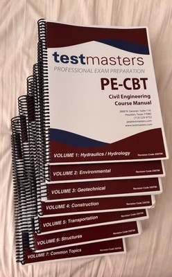 TestMasters PE Civil Engineering Professional Exam Prep. Course Volumes 1 - 7