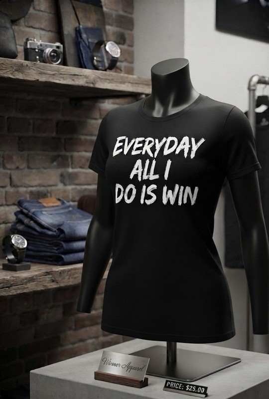 Winner Apparel Custom Tshirt - Everyday All I Do Is Win
