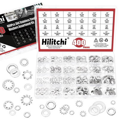 #ad #ad 400 PCS 304 Stainless Steel Star Washer Internal Serrated Set 6 8 10 3 8 $24.00