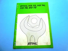 SERVICE  REPAIR MANUAL FOR STIHL HS72 HS74 HS76 BG72 HEDGE TRIMMER -- BOX 1065 B
