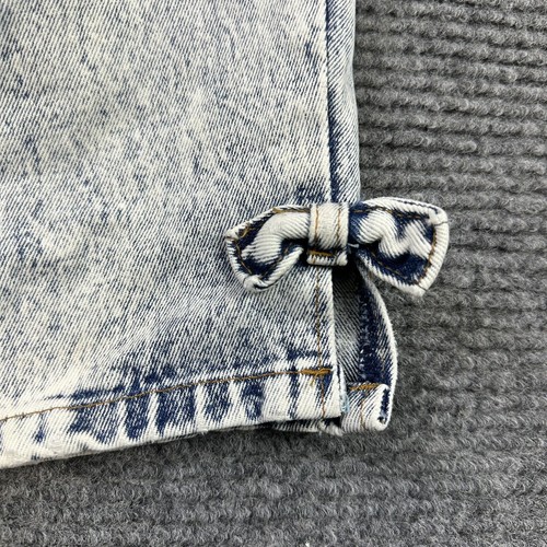 Vintage 90s LA Joe Girls Size 24x20 Blue Denim Juniors Acid Wash Capri Jeans - Picture 11 of 12