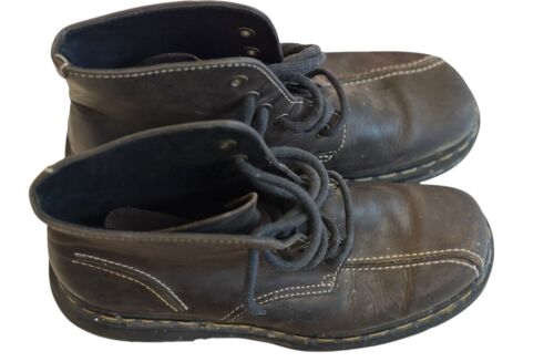 Dr Martens Boots Mens Size 12 Brown Leather Docs DMs Y2K Hip-Hop ENGLAND Vtg - Picture 12 of 15