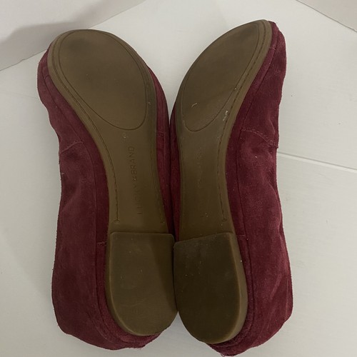 Lucky Brand Emmie Ballet Flat Burgundy Suede Leather Women's Sz 8 M - Picture 8 of 8