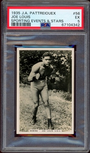 1935 JOE LOUIS J.A. PATTREIOUEX SPORTING EVENTS & STARS #56 (PSA 5) BOXING ALI - 第 1/2 張圖片