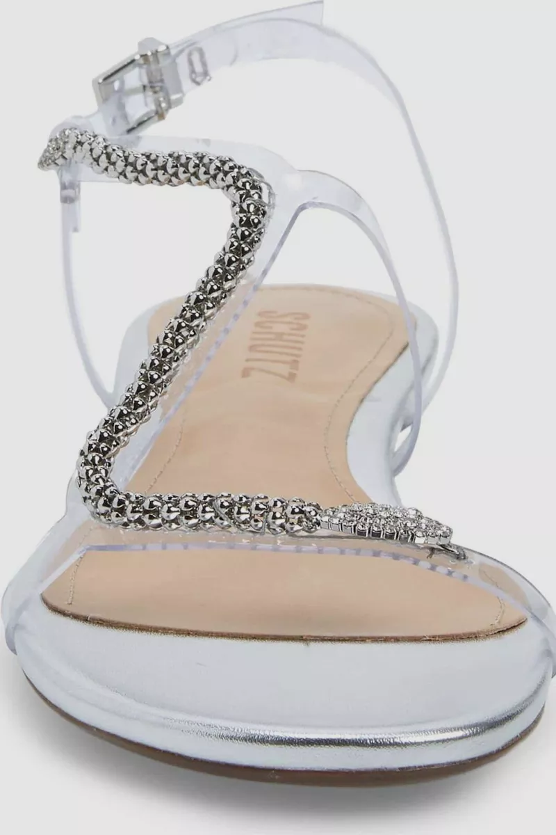 $140 Schutz Women's Silver Leather Gabby Dress Sandals Shoes Size US 6B  7909505185720 | eBay