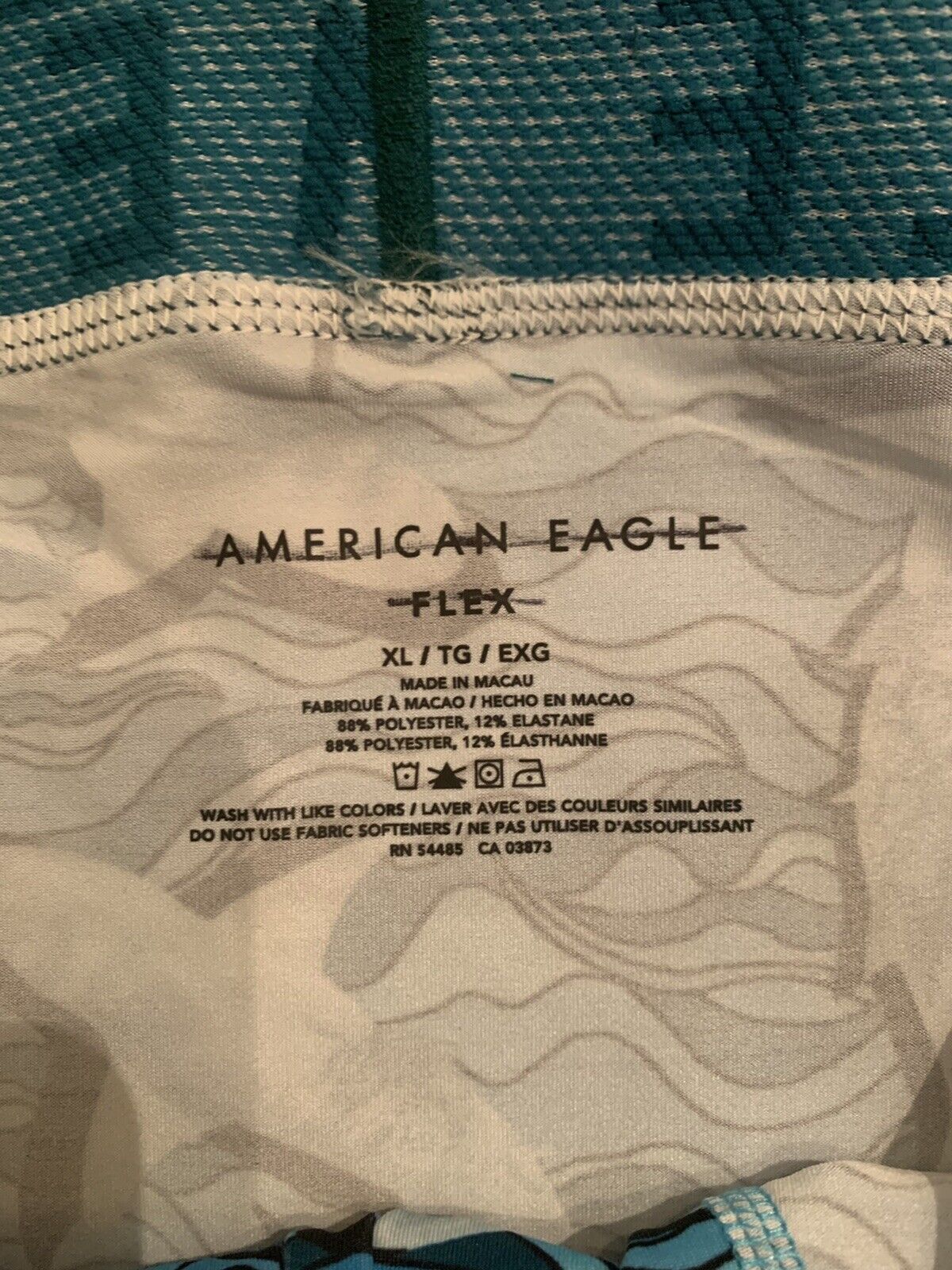 American Eagle AEO Flex Boxer Trunks Sharks Blue Water Extra Large XL