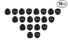 Brand New Zotech 10 Pair Medium Size Silicone Replacement Earbud Tips Black 