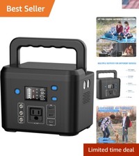 Portable 200W Power Station with AC Outlet  Solar Recharge for Home and Camping