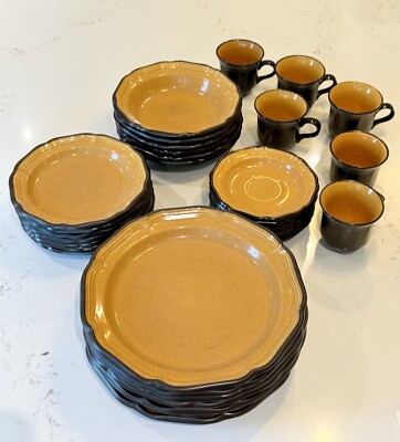 set of 32pcs-vintage Mikasa Italian Terrace in Bittersweet E8201