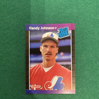 Rated Rookie Randy Johnson Error 1989 DONRUSS RANDY JOHNSON RATED ROOKIE CARD 42 ERROR WRONG D.O.B ...