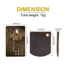 PJ27 Leather Sheath for EDC Knuckle, EDC Coins Sheath for Men. black
