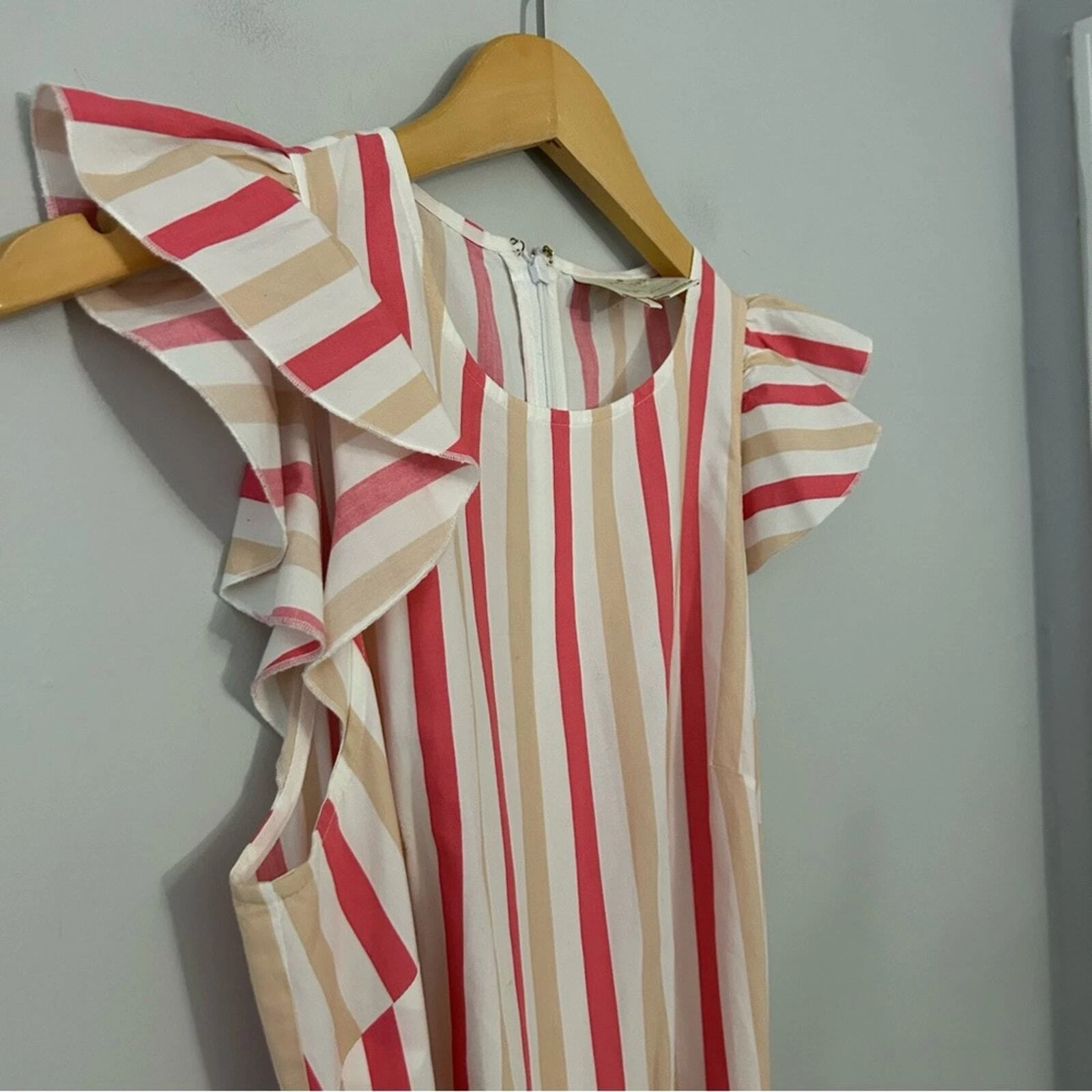 Abito midi Kate Spade in popeline a righe