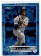 2022 Topps Chrome Update Sapphire Donovan Walton Seattle Mariners #US242