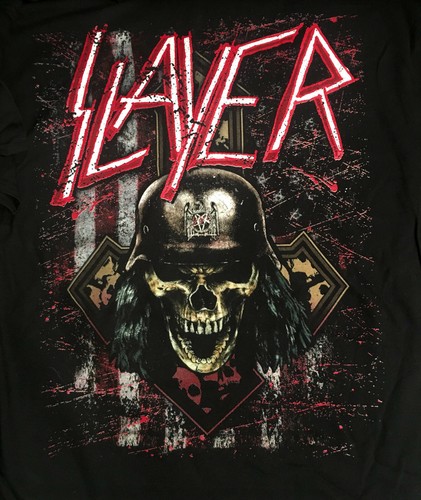 SLAYER cd lgo FINAL TOUR Wehrmacht Skull officiel SLAYMERICA '18 CHEMISE MED OOP - Photo 2/3