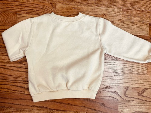 H&M sz 3T-4T Top Yellow Sweatshirt Girls Pullover Casual Horse Pony Fleece Lined - Picture 3 of 4