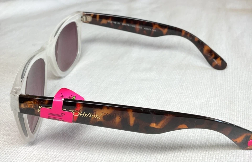 GAFAS DE SOL BETSEY JOHNSON BJ214B 81 ORO BLANCO TORTUGA NUEVAS CON ETIQUETAS Foto 2 de 3