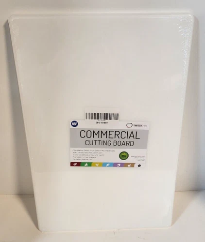 NSF Thirteen Chefs Commercial Grade Cutting Board 18 X 12 X .5" White Textured