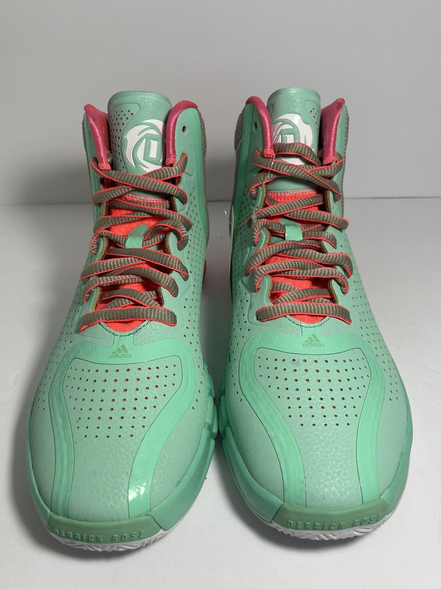 New Adidas D Rose 4 Boardwalk Mint Basketball Shoes Men's Size 9