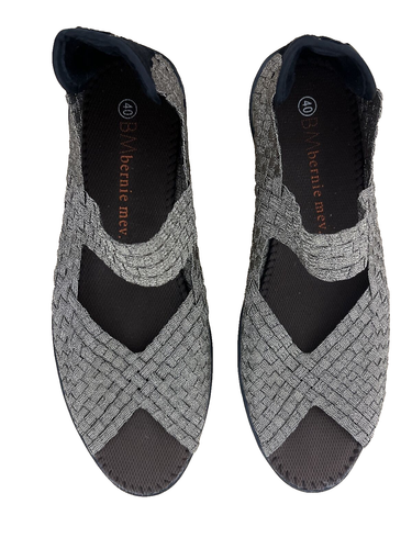 BMbernie Mev New York Dream Flat Europeo Talla 40 EE. UU. Talla 8 1/2 oro metálico - Imagen 2 de 4