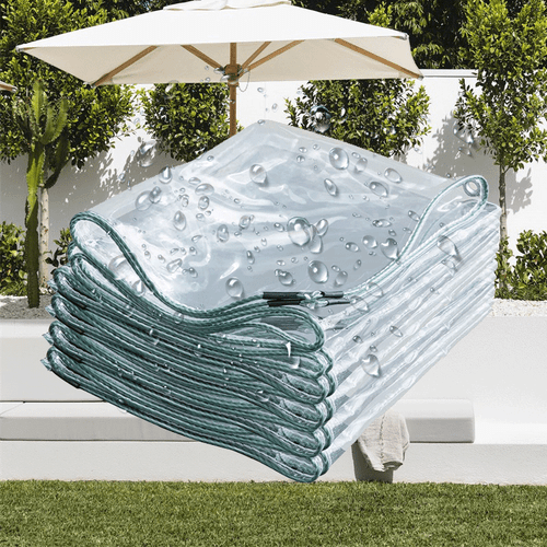 TRANSPARENT CLEAR Tarpaulin Heavy Duty Waterproof Cover Tarp Ground Sheet Mesh - Picture 15 of 26