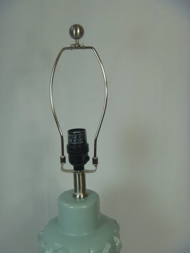 Sea Shell Coastal Nautical Table Lamp Sea Foam Green Beach 25" - Image 4 of 4