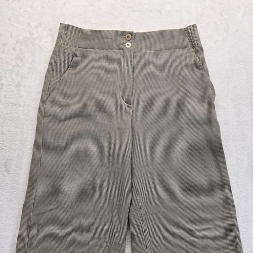 Vtg ITALY Armani Wide Leg Dress Pants Houndstooth Womens Size 4 Work Career EUC - Picture 3 of 13